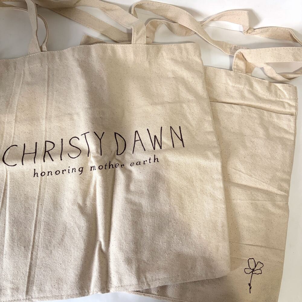 CHRISTY DAWN NWOT Honoring Mother Earth Eco Friendly Canvas Tote Set for 2 - Picture 3 of 9